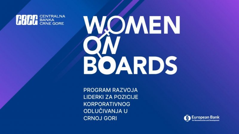 CBCG raspisala javni poziv za drugu generaciju polaznica programa „Women on Boards Montenegro“